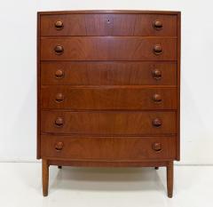 Kai Kristiansen Mid century Danish Modern Teak Curved Chest of Drawers Kai Kristiansen Style - 4589400