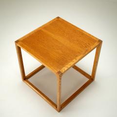 Kai Kristiansen Oak Cube Side Table by Kai Kristiansen for Aksel Kjersgaard Denmark 1960s - 2365510