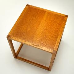Kai Kristiansen Oak Cube Side Table by Kai Kristiansen for Aksel Kjersgaard Denmark 1960s - 2365514