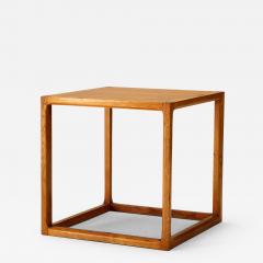 Kai Kristiansen Oak Cube Side Table by Kai Kristiansen for Aksel Kjersgaard Denmark 1960s - 2371529