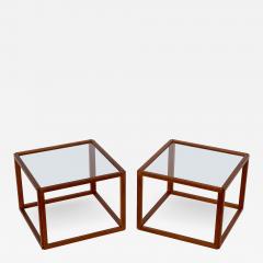 Kai Kristiansen Pair of Kai Kristiansen Teak Cube Side Tables - 1155741