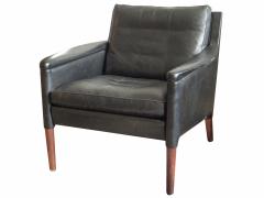 Kai Lyngfeldt Larsen Pair of Mid Century Black Leather Armchairs - 459805