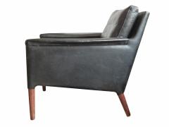 Kai Lyngfeldt Larsen Pair of Mid Century Black Leather Armchairs - 459807