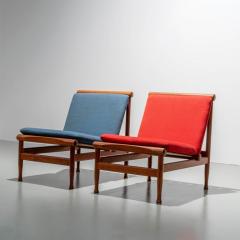 Kai Lyngfeldt Larsen Set of 2 Lounge Chairs by Kai Lyngfeld Larsen in Teak Denmark 1960s - 3119225