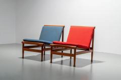 Kai Lyngfeldt Larsen Set of 2 Lounge Chairs by Kai Lyngfeld Larsen in Teak Denmark 1960s - 3119343