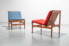 Kai Lyngfeldt Larsen Set of 2 Lounge Chairs by Kai Lyngfeld Larsen in Teak Denmark 1960s - 3119345