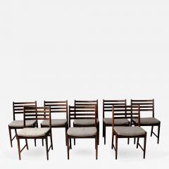 Kai Lyngfeldt Larsen Set of Eight 1960s Danish Rosewood Chairs by Kai Lyngfeldt - 403450