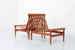 Kai Lyngfeldt Larsen Set of Four 501 Lounge Chairs by Kai Lyngfeld Larsen in Teak Denmark 1950s - 3247700