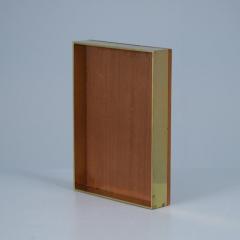 Kaija Aarikka Mid Century Modern Kaija Aarikka Brass Teak Tray Finland 1960s - 4550320