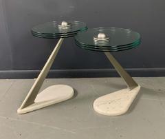 Kaiser Newman Postmodern Marble and Glass Drinks Tables by Bruce Kaiser of Kaiser Newman - 2438523