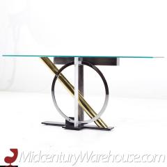 Kaizo Oto Kaizo Oto for Design Institute of America Steel and Brass Console Table - 3684658