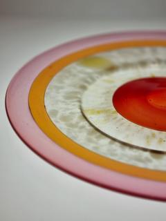 Kaj Franck Colourful Kaj Franck Ring Plate with Red Pink and Amber Nuutaj rvi 1960s - 4018537