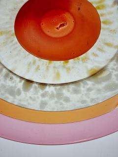 Kaj Franck Colourful Kaj Franck Ring Plate with Red Pink and Amber Nuutaj rvi 1960s - 4018539