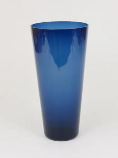 Kaj Franck Large Kaj Franck Blue Midcentury Vase Kartio by Nuutajarvi Nottsjo Finland - 4062531