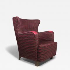 Kaj Gottlob 1937 Kaj Gottlob for A J Iversen Lounge Chair in Original Lis Ahlmann Fabric - 4464023