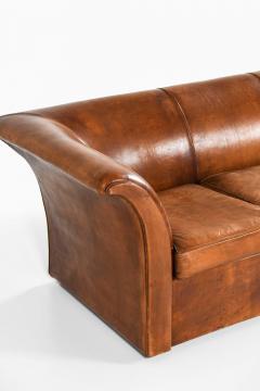 Kaj Gottlob Kaj Gottlob Attributed Leather Sofa 1940s - 4642794
