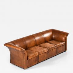 Kaj Gottlob Kaj Gottlob Attributed Leather Sofa 1940s - 4643151