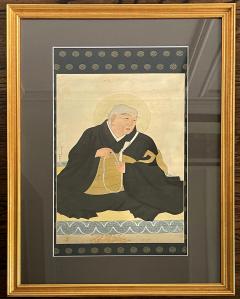 Kamenaga Goro Framed Japanese Portrait of a Buddhist Priest by Goro Kamenaga - 3105157