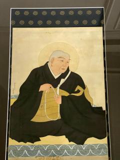 Kamenaga Goro Framed Japanese Portrait of a Buddhist Priest by Goro Kamenaga - 3105159