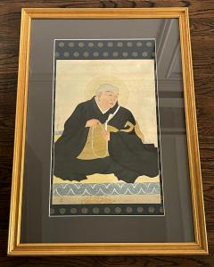 Kamenaga Goro Framed Japanese Portrait of a Buddhist Priest by Goro Kamenaga - 3105167