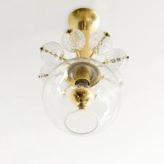 Kamenicky Senov Kamenicky Senov Czech pendant with hand blown glass on a polished brass frame - 1739540