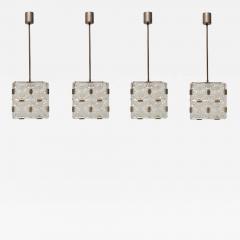 Kamenicky Senov SET OF 4 CUT CRYSTAL GLASS CEILING LIGHTS BY KAMENICKY SENOV - 1762032