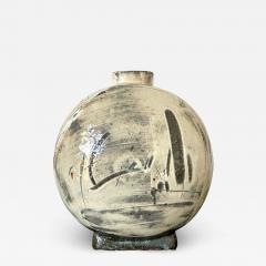 Kang Hyo Lee Contemporary Ceramic Buncheong Moon Flask by Kang Hyo Lee - 2394128