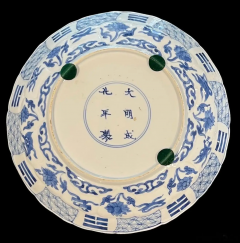 Kangxi Period Molded Blue White Dish - 2864079