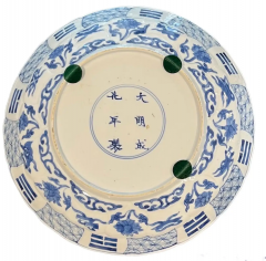 Kangxi Period Molded Blue White Dish - 2864081