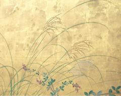 Kano School Cherry Blossoms and Flowering Grasses 19th century - 2586814