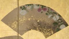 Kano Toshinobu Screen with Fans Cartouches 19th century - 2593991