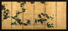 Kano Tsunenobu 17th Century Japanese Screen Pair Grapevines Attributed to Kano Tsunenobu - 4687525