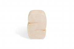 Kar Studio Chinese Contemporary Beige Fiberglass Low Stools - 4605664