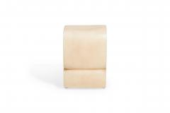 Kar Studio Chinese Contemporary Beige Fiberglass Low Stools - 4605665