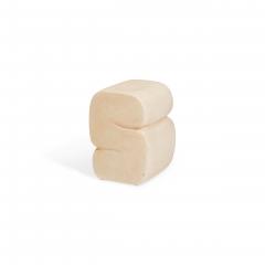 Kar Studio Chinese Contemporary Beige Fiberglass Low Stools - 4620153
