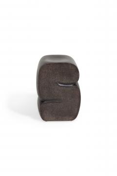 Kar Studio Chinese Contemporary Brown Fiberglass Low Stool - 4605676