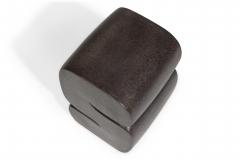 Kar Studio Chinese Contemporary Brown Fiberglass Low Stool - 4605687