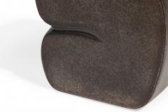 Kar Studio Chinese Contemporary Brown Fiberglass Low Stool - 4605689
