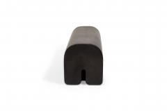 Kar Studio Chinese Contemporary Brownish Fiberglass Arch Bench - 4605614