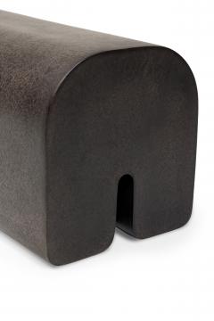 Kar Studio Chinese Contemporary Brownish Fiberglass Arch Bench - 4605617