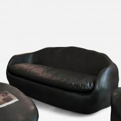 Kar Studio Contemporary Black Knead Fiberglass Sofa - 4619903