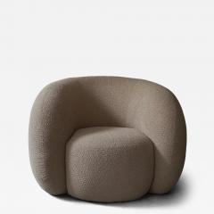 Kar Studio Contemporary Circular Boucle Upholstered Lounge Chairs - 4619638