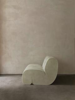 Kar Studio Contemporary White Curl Up Lounge Chair - 4605518