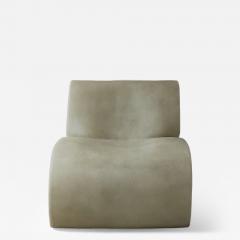 Kar Studio Contemporary White Curl Up Lounge Chair - 4619617