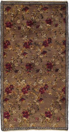 Karapinar Rug with Flowers and Greek Key Border - 4789692
