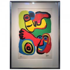 Karel Appel Karel Appel Signed Artist Edition Swirls of Color Two Faces  - 2224149