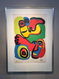 Karel Appel Karel Appel Signed Artist Edition Swirls of Color Two Faces  - 2224154