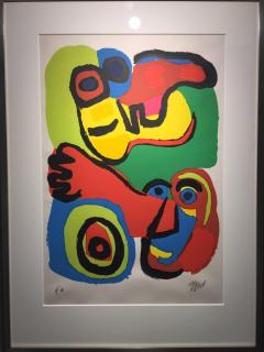 Karel Appel Karel Appel Signed Artist Edition Swirls of Color Two Faces  - 2224155
