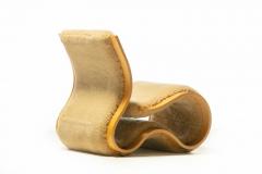 Karim Rashid Kurve Post Modern Lounge Chair by Karim Ashid in Luxurious Palomino Shearling - 3079998