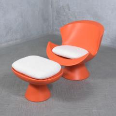 Karim Rashid Vintage Post Modern Lounge Chair and Ottoman Expertly Restored - 3398519